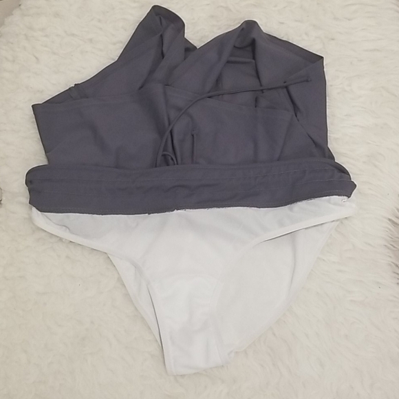 Gray Quick Dry Swimsuit Board Shorts w/ Drawstring - Picture 8 of 9